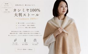 G3607 100％ピュアカシミヤ・大判ストール 淡月【高級 カシミア おしゃれ ファッション 防寒 かしみあ】