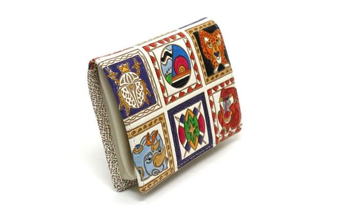 【文庫屋大関】箱まち小銭入れ アフリカ【皮革工芸品】 革製品 工芸品 民芸品 牛革 財布 小銭入れ 小物入れ お祝い ギフト プレゼント 墨田区 東京都