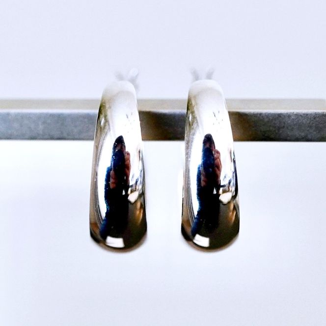 Pt900 プラチナ 地金 フープ ピアス (直径15mm) 保証書付 KO-0058 SWAD084-15mm