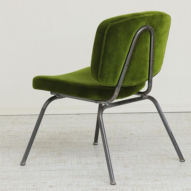 アイアンモケットダイニングチェア【グリーン】  	Z122VC02