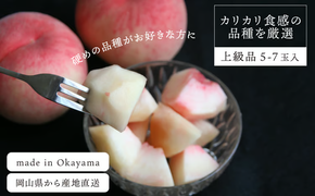 【2026年先行予約】硬め桃 上級品 5-7玉入 (岡山県産) 【KF-A012-02】