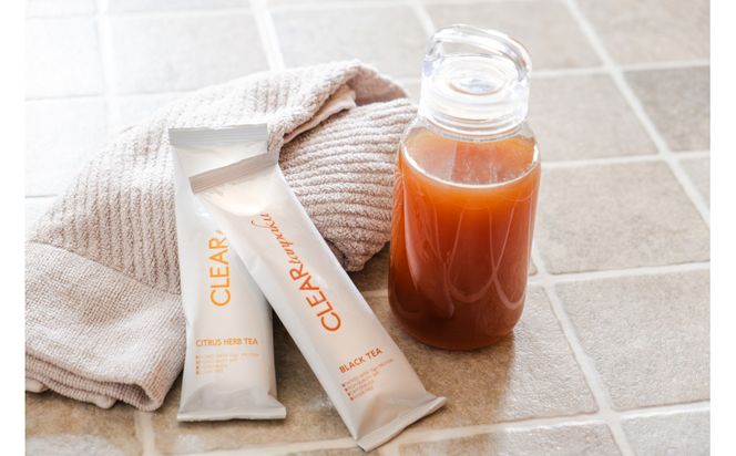 CLEAR tanpaku BLACK TEA & CITRUS HERB TEA 4本セット 141305_MU03