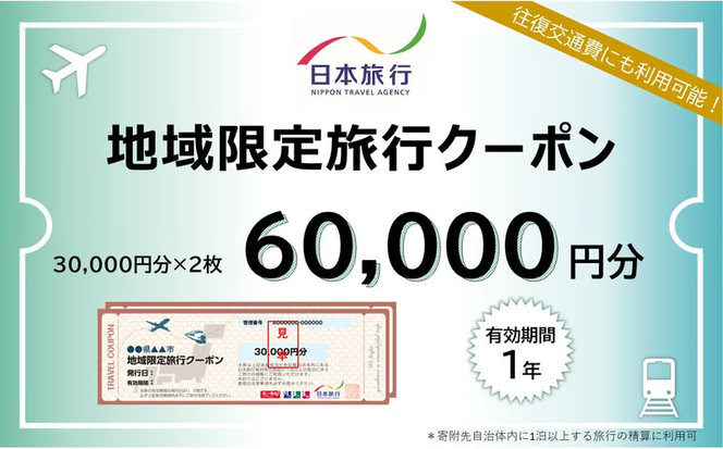 A108　山口市宿泊プランコーディネート券（60000円分）日本旅行 地域限定旅行クーポン