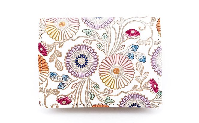 【文庫屋大関】箱まち小銭入れ　更紗菊【皮革工芸品】 ファッション小物 財布 民芸品 