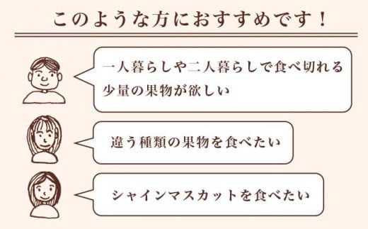 蔵出し冬のシャインマスカット1房とふじりんご2玉のセット 約1.3kg ［小布施屋］フルーツ 果物 詰め合わせ 詰合せ 数量限定 シャインマスカット サンふじ 単身用 一人暮らし 2人暮らし 長野県産 信州産 令和7年産 【2025年12月中旬頃～2026年2月発送】［A-305］