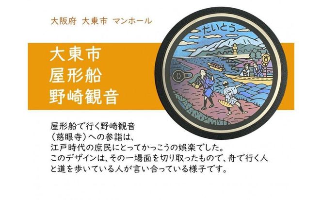 チタン製ミニチュアマンホール・メダルセット 大東市２枚組セット 272183_EC007