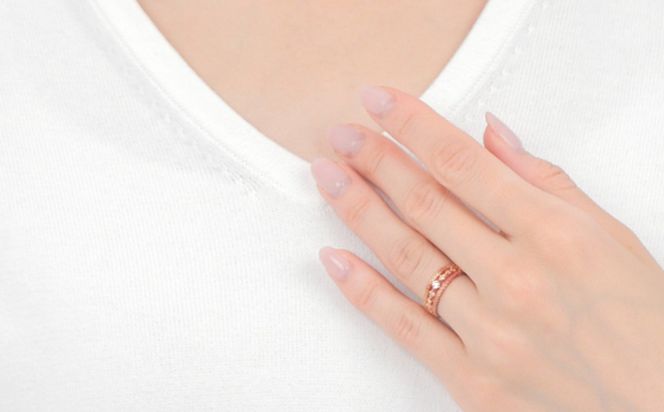 セブン クラブ ダイヤリング　0.07CT　R3987DI-R　ピンクゴールド【サイズ：7号～18号（0.5号刻み対応可）】　ダイヤモンド 指輪 リング ギフト プレゼント 贈り物 K18 PG