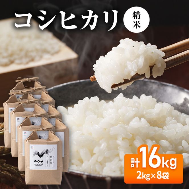 【先行予約】令和8年産 コシヒカリ精米2kg×8袋