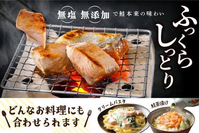 北海道産 骨取り済 カット秋鮭 約 1.2kg （600g×2） 天然 無塩 訳あり サイズ不揃い【KT0000033】