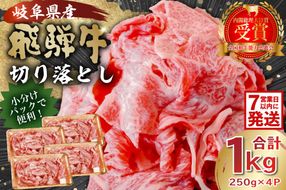 飛騨牛切り落とし1Kg（250ｇ×4）【0016-019-1w】