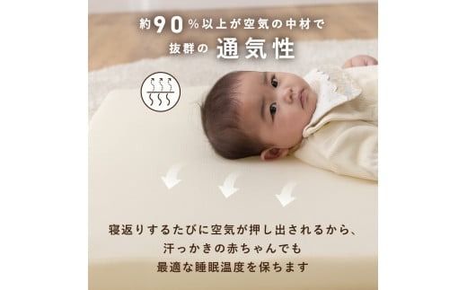 【甲州羽毛ふとん】エアーマットレス二つ折り（ベビーサイズ） マットレス エアー 二つ折り 山梨 富士吉田寝具 