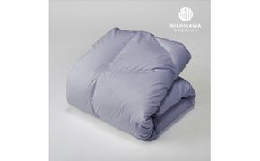 【nishikawa/西川】羽毛ふとん/ポーリッシュホワイトグースダウン93％/シングル/配色ブルー【P267W】（滋賀県　近江八幡市）