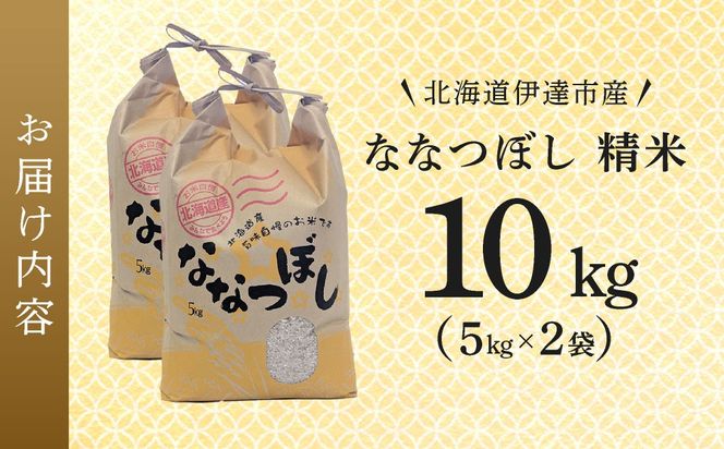 ＜先行予約＞令和8年産 ななつぼし 精米 10kg｜生産者直送 北海道伊達産 北海道 ブランド米【tkk-024】