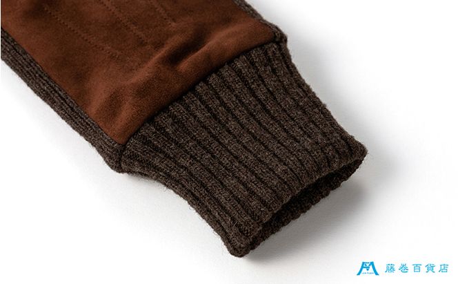 【KURODA】藤巻百貨店別注 やぎ革スウェードメンズグローブ スマホ対応モデル ファッション ファッション小物 