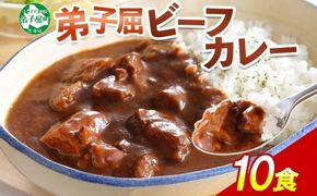 507.ビーフカレー 10個 セット 中辛 牛肉 業務用 レトルトカレー 備蓄 まとめ買い 北海道 弟子屈町