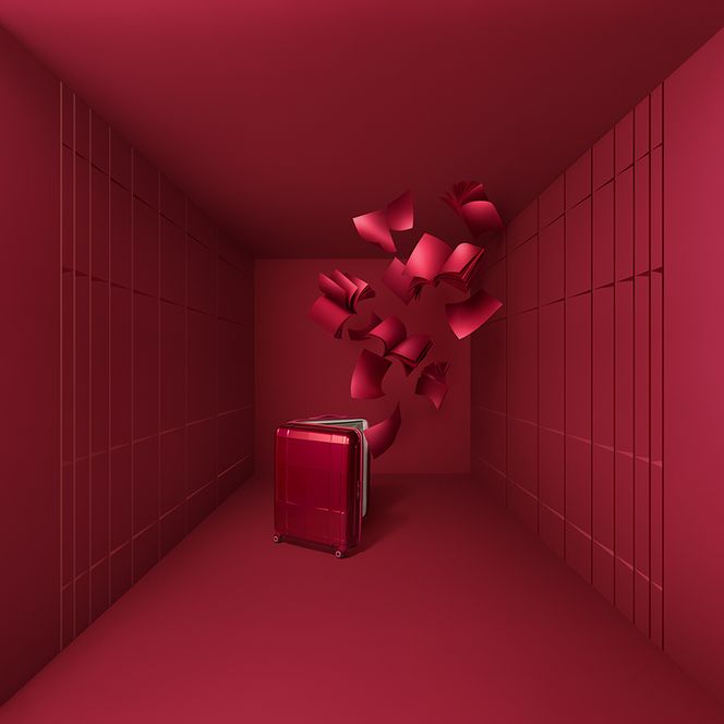 STARIA CXR 46 TR 02351 (10 ガーネットレッド) スーツケース 国産 日本製 37L キャリー バッグ 機内持ち込み 出張 短期旅行 静音 PROTECA 北海道 赤平市