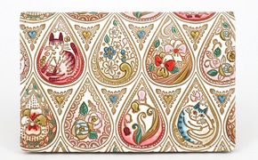 パスケース 花と猫 ローズ 文庫屋大関 名刺入れ カードホルダー 名刺ケース 名刺ホルダー カード入れ 定期入れ 定期ケース 小物 革小物 革製品 革 民芸品 猫 猫グッズ 日本製 東京 東京都 墨田区　お届け：発送可能時期より順次配送