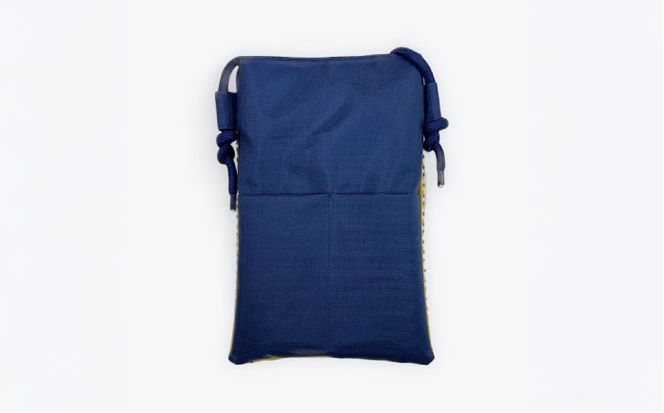 琉球ゴールデンキングス×知花花織 サコッシュ (ネイビー) 琉球 キングス グッズ メンズ レディース 沖縄市 / 知花花織事業協同組合[BCBW001-01]