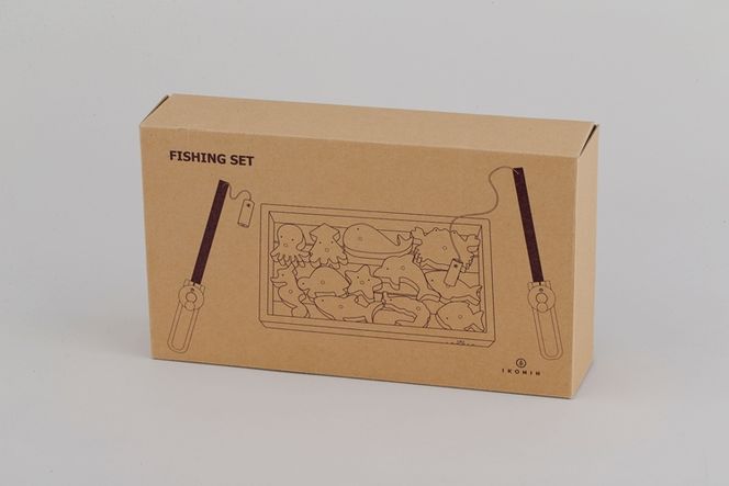 IKONIH 魚釣りセット ｜ おもちゃ 子供 こども オモチャ 玩具 プレゼント お祝い 木 出産祝い 安全 オーガニックトイ ファーストトイ 魚 釣り 遊び ままごと 釣り具 アイコニー