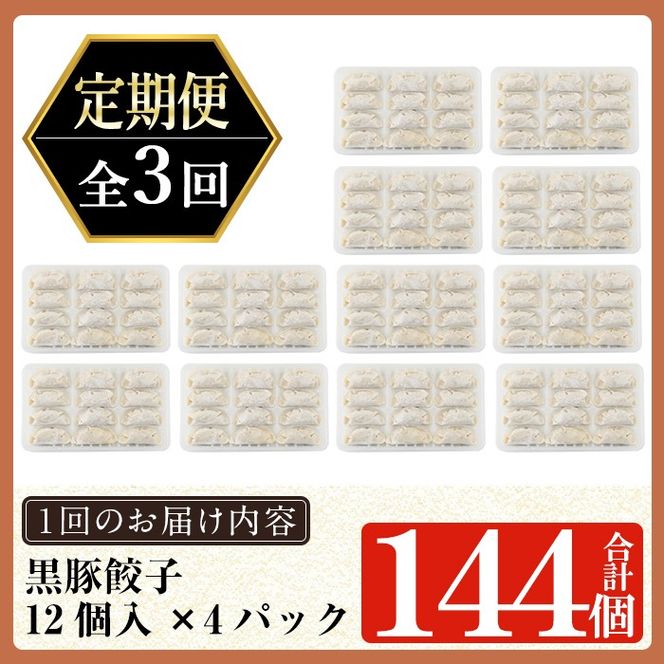 ＜年内発送＞＜容量・定期便が選べる＞鹿児島黒豚「短鼻豚」無添加餃子セット(48個・96個・3回定期便)【鹿児島ますや】姶良市 ギョーザ 餃子 無添加 惣菜 おかず おつまみ 冷凍 黒豚 国産野菜 ぎょうざ a441 a442 a880