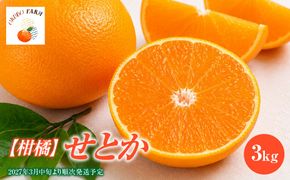 【先行予約】【柑橘】せとか 3kg　※2027年3月中旬より順次発送予定 IKTAT019