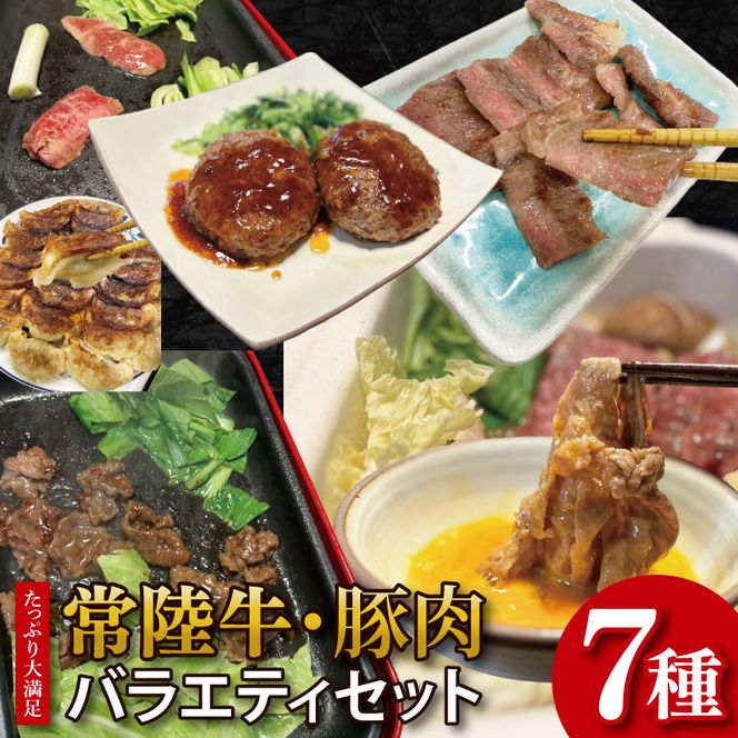 【数量限定】【最短7日発送】たっぷり大満足！牛肉＆豚肉バラエティセット｜肉 お肉 牛肉 豚肉 黒毛和牛 カルビ 赤身 焼肉 すき焼き たっぷり やみつき ステーキ スタミナ サーロイン サーロインステーキ ハンバーグ 餃子 数量限定 限定 人気 送料無料(HI-8)