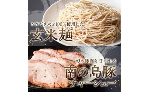 宮崎県川南町産食材使用　合衆国らーめん（黒岩土鶏スープ）2食　【 ラーメン 玄米麺(グルテンフリー） 豚チャーシュー 】[D12103]