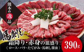 FK7-0321_馬刺し 霜降り・赤身の皿盛り（3～4人前） さくら肉 桜肉 馬肉 肉 食品