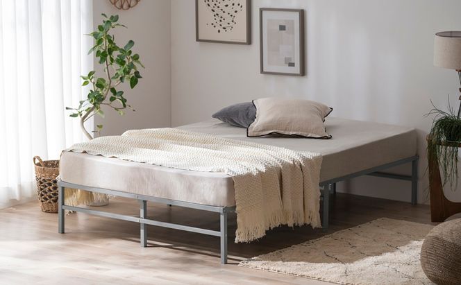 スチールベッド セミダブル SB01ーSD グレー ベッド セミダブル 頑丈 高耐荷重 通気性 湿気対策 軽量 スチールベッド フレーム ベッドフレーム のみ 組立簡単 一人暮らし 二人暮らし ベッド下収納  引越 ベット アイリスオーヤマ 新生活