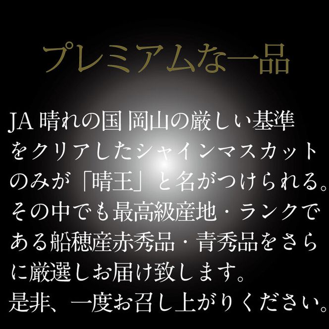 [HS]【定期便全2回】ぶどう先行予約7月・8月発送温室シャインマスカット晴王2房（合計約1.4kg）ブドウ 葡萄  岡山県産 国産 フルーツ 果物 ギフト デザート 食後 酸味が少ない 産地直送