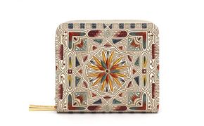 【文庫屋大関】二つ折りファスナーミニ財布 カロー＜ブロンズ＞【皮革工芸品】財布 二つ折り 小物 お札 カード 小銭 コンパクト 牛革 手作り 日本製 墨田区 東京都