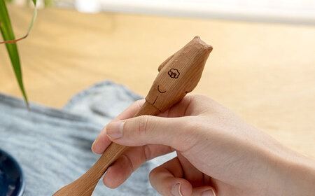 しろくま の フォーク 糸島市 / しろくも工房【いとしまごころ】 [AEO003] しろくま シロクマ フォーク カトラリー テーブルウェア クラフト 木工　雑貨