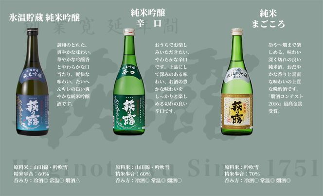 【I-285】福井弥平商店 萩乃露 純米大吟醸・純米吟醸・純米・リキュール ７本セット ［高島屋選定品］