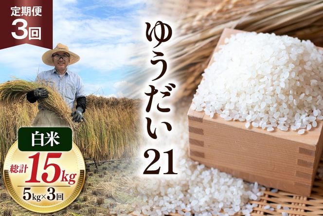 【3回 定期便】米 令和8年産 白米 ゆうだい21 5kg×3回 計15kg [穂足農園合同会社 山梨県 韮崎市 20745230] お米 ご飯 ごはん こめ コメ 美味しい 15キロ