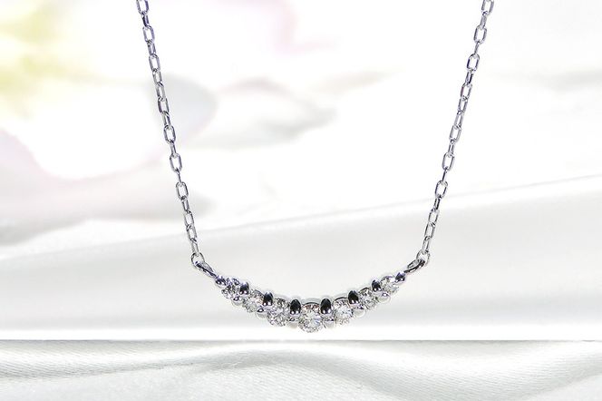 【0.12ct】PT900 グラデーション ダイヤモンド ネックレス CSN00201-PT SWAV020