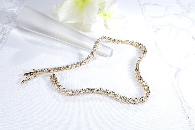 K18YG【3.0ct】ダイヤモンド テニス ブレスレット CSBL00018-18Y SWAV090-a