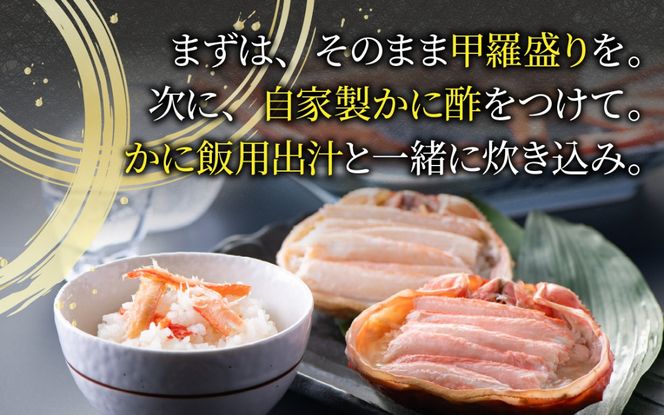 【先行予約】高志の紅ガニの甲羅盛り２杯 カニ酢、カニ飯用の出汁付 【2025年11月中旬より順次発送】 [B-042002]