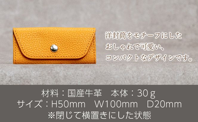 本革 スリムキーケース３連 日本製 革製品 レザー コンパクト Liete vivid 選べるカラー ブラック オーク オレンジ イエロー ネイビー オリーブ ファッション小物