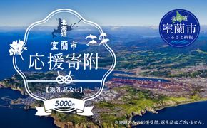 【返礼品なし】北海道室蘭市・応援寄附5,000円（寄附のみの応援受付 ※返礼品はございません） MROBR005
