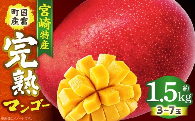 宮崎特産！国富町産の完熟マンゴー 3～7玉（約1.5kg）