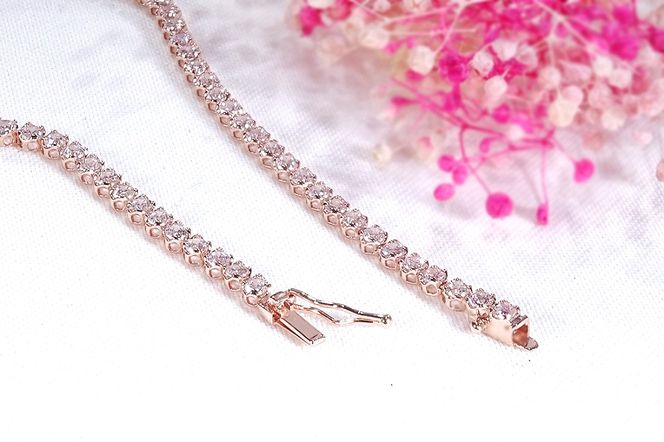 K18PG【2.0ct】ダイヤモンド テニス ブレスレット CSBL00019-18P SWAV089-b