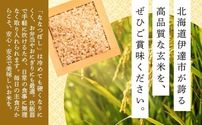 【定期便】令和7年産 北海道伊達市産 ななつぼし 玄米 10kg×3回【2025年10月1日発送開始】