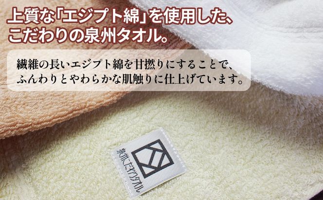 G5440 【スピード発送】ナイルフェイスタオル 3枚セット(アイボリー) エジプト綿 泉州タオル