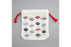 丹後ちりめん　にほんご巾着「sushi（寿司）」 サイズ：約13.5cm×17.5cm 選べる 種類 ふるさと納税 雑貨 巾着 丹後ちりめん 丹後 京都　DZ00029-01