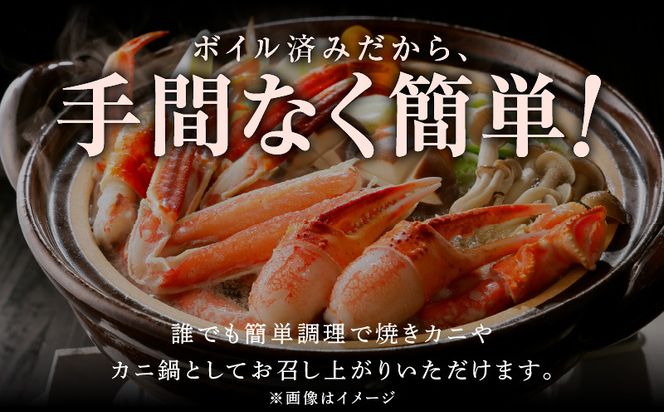 G1072-1 【無地熨斗】ズワイガニ足 1kg前後  約2-3人前 蟹酢付き 昆布塩加工 ボイル かに カニ ズワイガニ 脚 北国からの贈り物