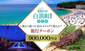 ［和歌山 ツアー］ 白浜 後から選べる旅行Webカタログで使える！旅行クーポン（900,000円分）絶青に癒やされ、白に満たされる旅。旅行券 宿泊券 飲食券 体験サービス券 304018_FD05