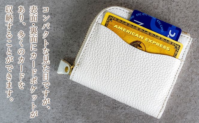 本革 L字ファスナー ミニ財布 日本製 レザー 革製品 コンパクト 小銭入れ Liete vivid 選べるカラー ブラック オーク オレンジ イエロー ネイビー オリーブ