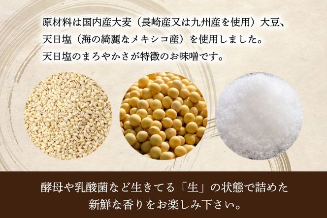 AI233 昔ながらの 無添加 みそ「おろろんみそ」900g 5個 計4.5kg [ 味噌 国産 麦味噌 マルイチ 塚原食品本舗 長崎県 島原市 ]