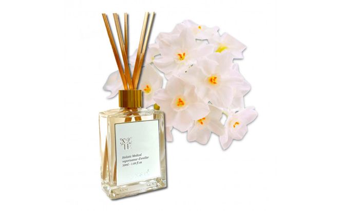本物の花の香り リード・ディフューザー【水仙】 【 リード ディフューザー 花 香り 仙台市 アロマ インテリア フレグランス デザイン 室内 癒し 自然 空間 プレゼント ギフト エッセンシャルオイル リラックス 】 041009_HW001VC02