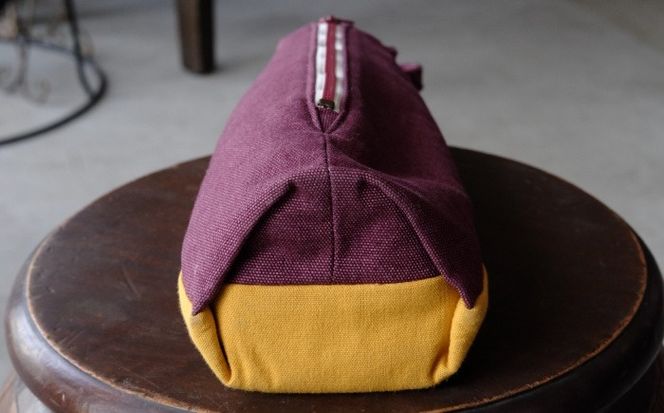 経浮花織 ワインバッグ 葡萄 (青色・黄色織物) ボトルバッグ ワインケース ワインクーラー 保冷 おしゃれ 沖縄市 / FABRIC SHOP MINAMI[BCCS003-03]